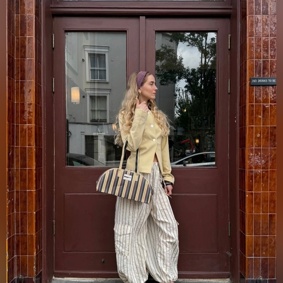 Monty Arc Bag Marzipan & Cola Striped Multicolor Women's Bag - Picture 3 of 10